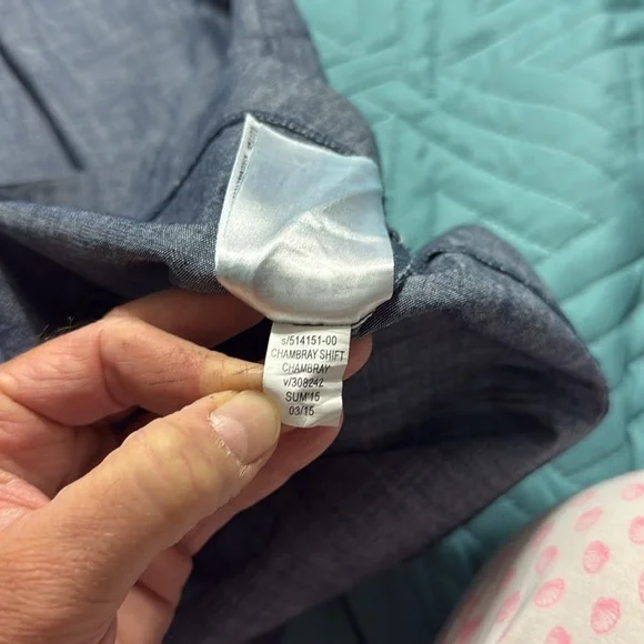 3/$14 GAP Chambray Shift Pockets Halter Dress Size: 8 - Picture 6 of 6